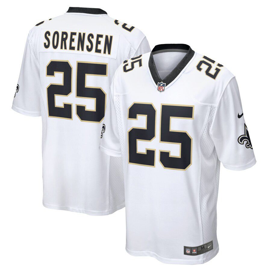 Men New Orleans Saints 25 Daniel Sorensen Nike White Player Game NFL Jersey